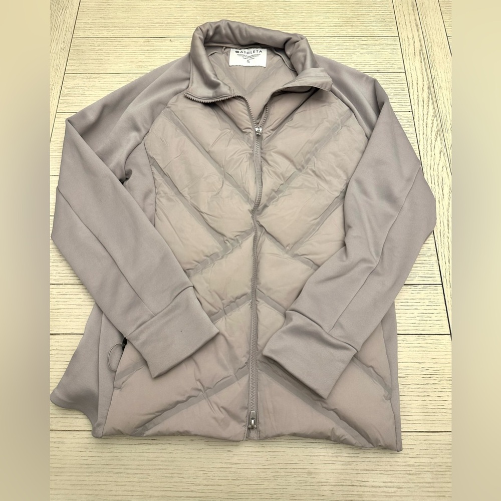 ATHLETA INLET JACKET QUILTED TINSEL PURPLE XL